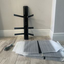 VonHaus 3X Black Floating Shelves with Strengthened Tempered Glass for DVD Players/Cable Boxes/Games Consoles/TV Accessories