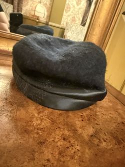 Vintage 1940s Merrimac Merri-Soie Black Fur Felt Veiled Hat – Tilt Beret Cocktail Style