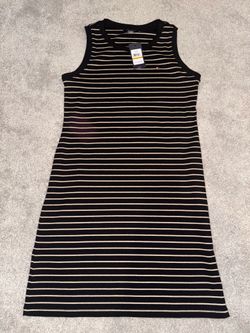 Tommy Hilfiger Black & Tan Striped Dress – Size Small