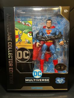 McFarlane DC Collector Edition Superman Action Figure (Action Comics #1, Platinum Edition)