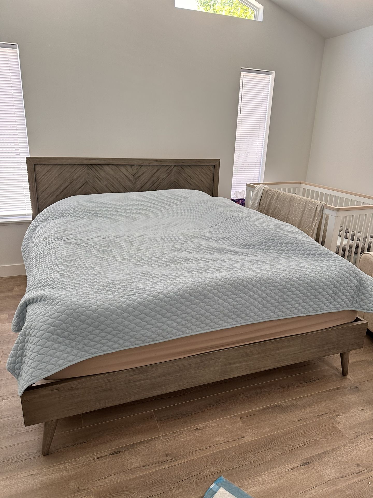 Cal King Bed Frame AND Mattress 