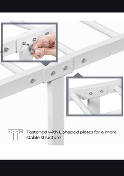 Twin White Victorian Metal Bed Frame