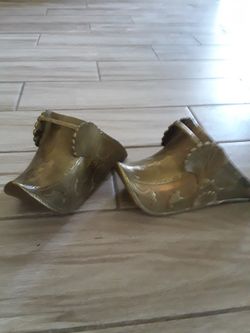 Pair Solid Brass Antique Conquistador Horse Stirrups