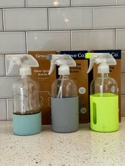 Set of 6 Refillable Glass Spray Bottles by Grove
