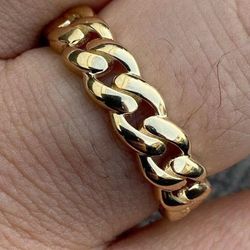 *MUST READ DESCRIPTION* Solid 14kt Gold Cuban Link Ring Sizes 7, 8, 11, & 12