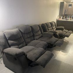 Reclining Gray Couch