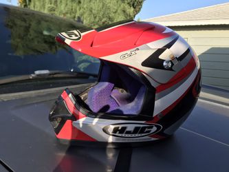 Lightly used motorcycle helmet