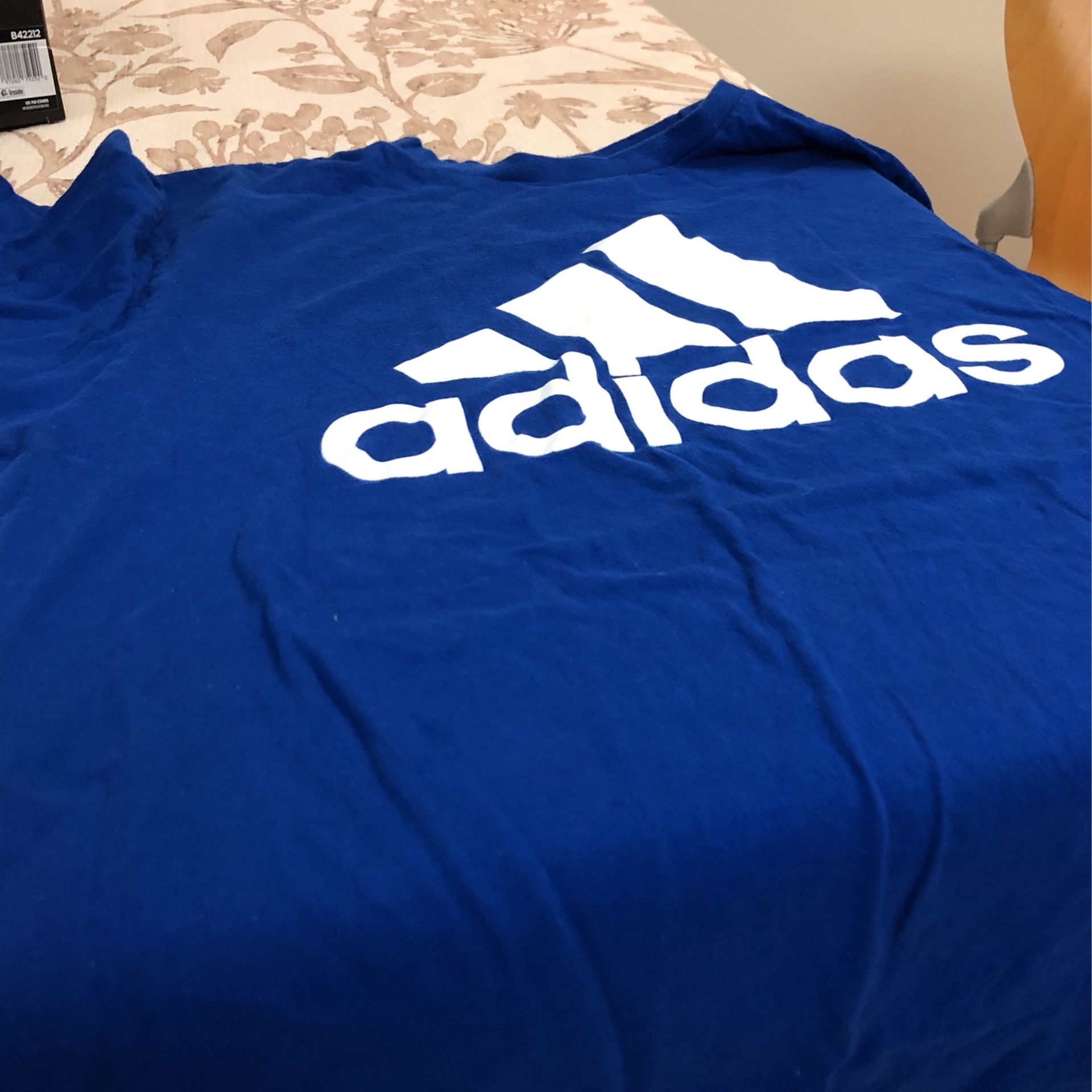 $6.00 Blue Adidas Shirt Size Large