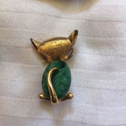 Vintage Cat Brooch 