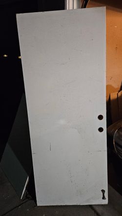 Solid door, heavy. 
31 3/4 X 79 1/4