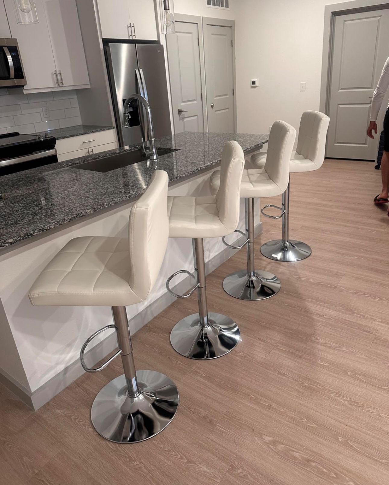 4 White Barstools