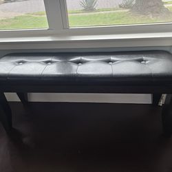 Black Tufted Upholstered Bench
