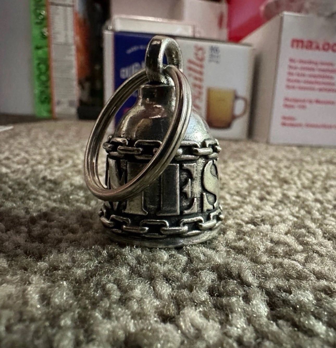 Supreme Bravo Bell Keychain FW23 'Silver'
