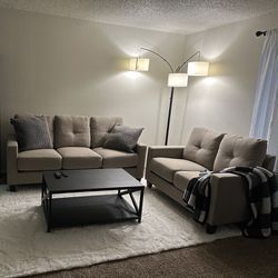 Living Room Set (Sofas & Lamp) 