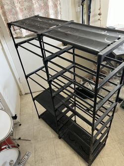 Shoe Rack With Belt & Tie Hooks