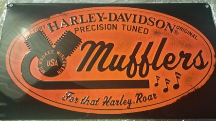 Harley Davidson Embossed Tin Sign