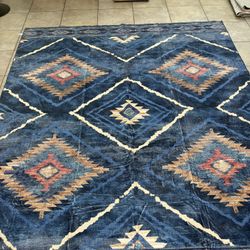 8x10 Southwestern Pattern Washable Area Rug 