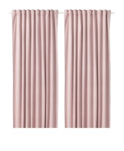 Light Pink Curtains 55 In By 98 Nice Drape $40