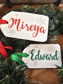 Personalized 6" Name Tag Stocking Christmas