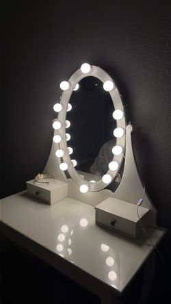 Vanity with LED lights
