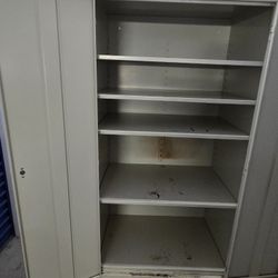 Solid Metal Storage Cabinet With 2 Keys Small Rust Stains
