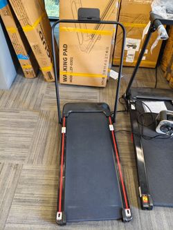 Walking Pad Treadmill with Handle Bar and Adjustable Incline, 3.8HP Portable Electric Treadmills with Wheels for Home, Home Treadmills with Incline, 0