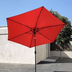 (NEW) $40 Patio 10 FT Umbrella with Tilt and Crank, Outdoor Garden Market Table (Base not included) 