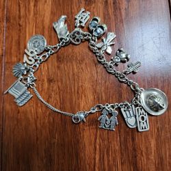RARE James Avery LOADED Sterling silver Charm Bracelet