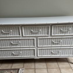 Dresser 7 Drawers White Length 56” Width 18.5” Height 30.5”