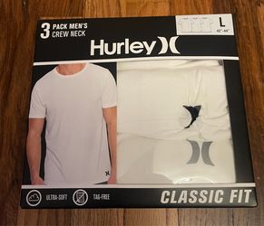 Hurley Men's Crew Neck T-Shirts 3-Pack Large