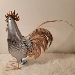 Brand New Metal Rooster Statue