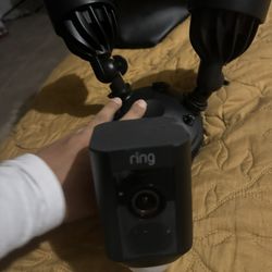 3 Ring Floodlight Wired Plus Outdoor Security Camera, Black