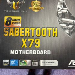 Sabertooth X79 Motherboard with Intel Core I7-393 3.2Ghz and 64K Memory with Manual And CD