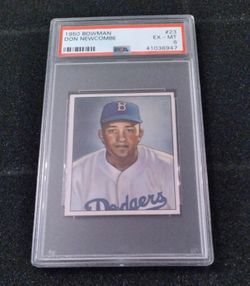 1950 Bowman Don Newcombe Rookie Card PSA EX-MT 6