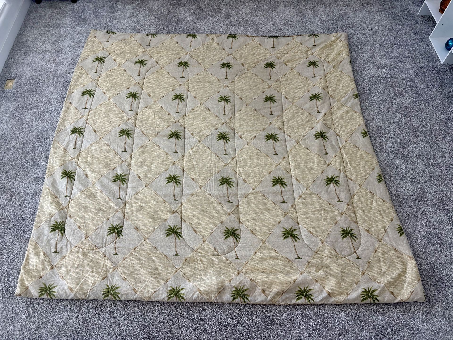 Tropical Palm Tree Bamboo Printed Reversible Comforter