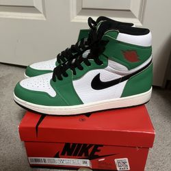 WORN ONCE JORDAN 1 LUCKY GREEN SIZE 10.5 MEN