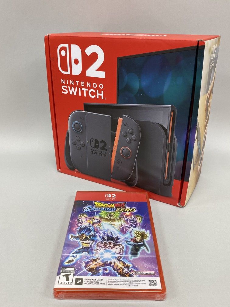 NINTENDO SWITCH 2 NEW/SEALED WITH DRAGON BALL Z GAME