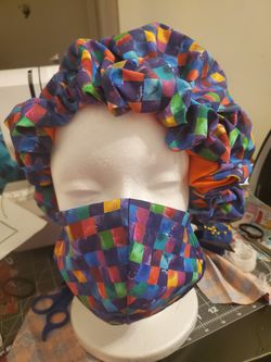 Custom Hair Bonnet And Mask Set