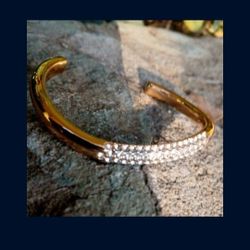 J Crew 18 Kt Gold Plated Open Cuff Bracelet 