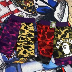 A Bathing Ape Multi Color Shorts 