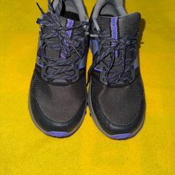 New Balance 410 Mesh Sneakers Womens Black Gray Purple Comfort Cushioned Running