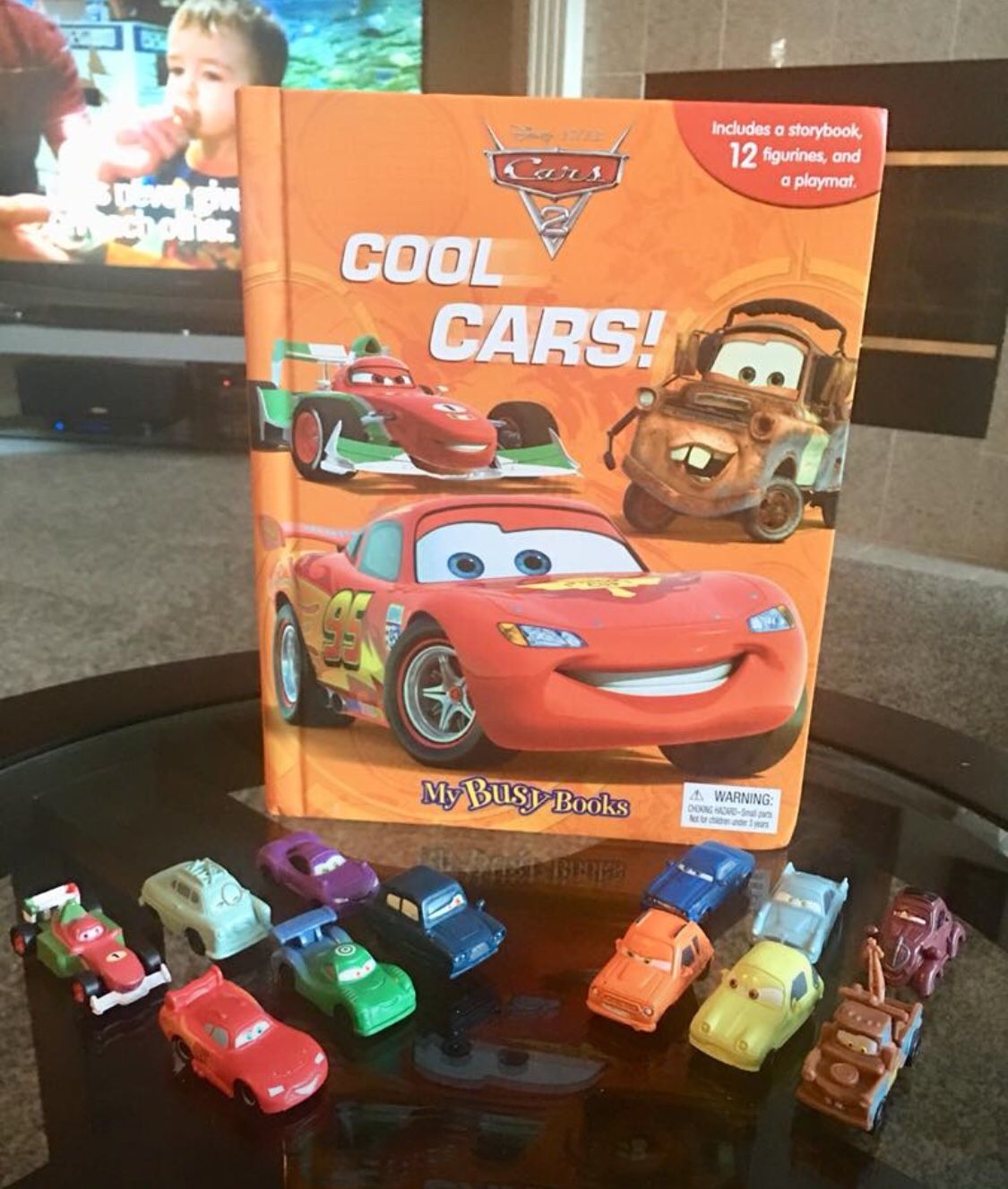 PIXAR CARS MY BUSY BOOK WITH 14 Miniature cars and playmat for Sale in Modesto CA OfferUp