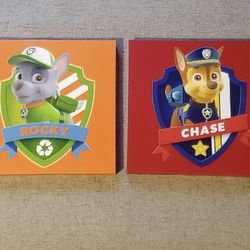 Paw Patrol Canvas Wall Art 11"  (Pack of 4)