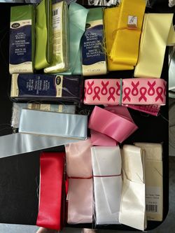 Box Of Satin Blanket Ribbons $15