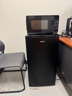 Galanz Black Mini Fridge with Microwave