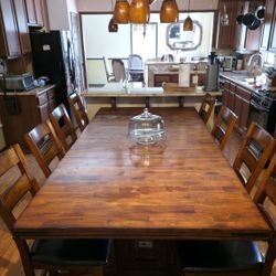 High Seating Wood Dining Table