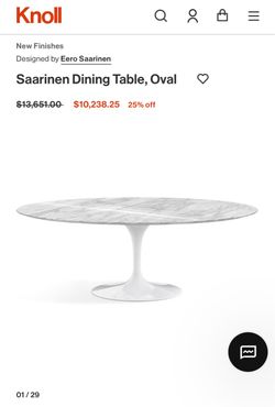 Knoll Saarinen Oval Dining Table