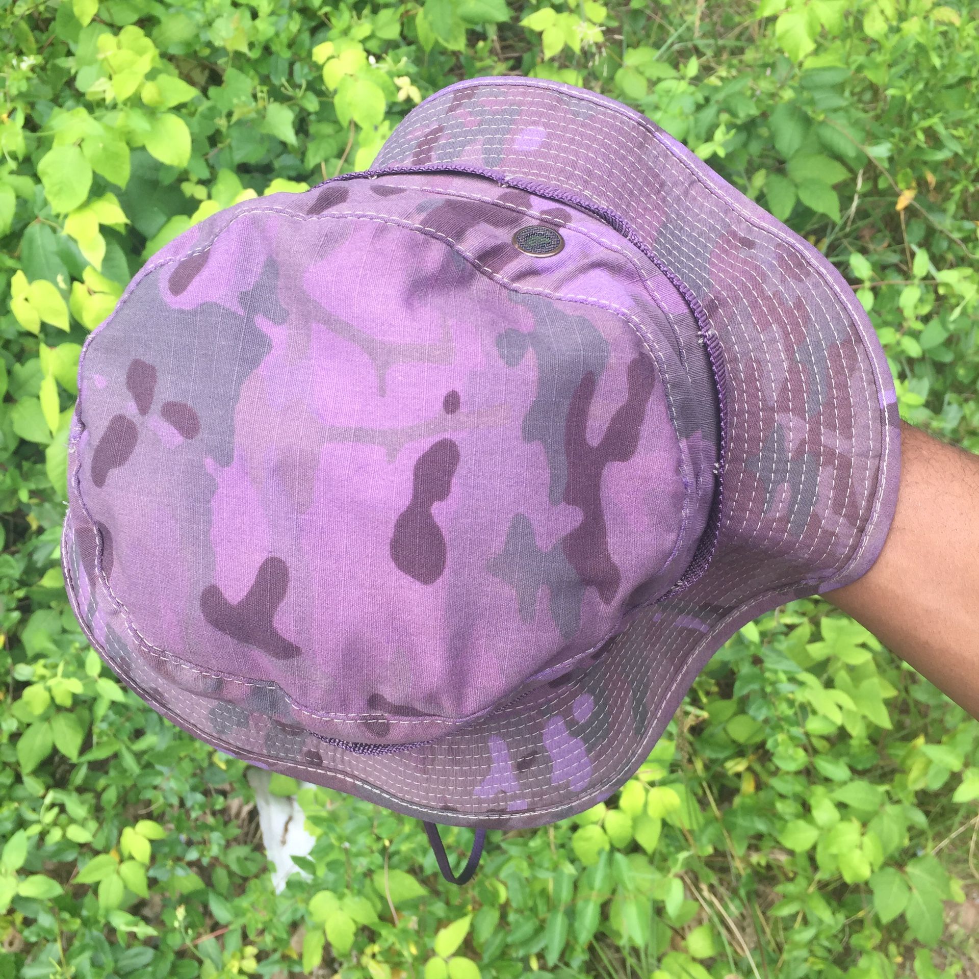 OVERDYED PURPLE CAMO BUCKET HAT 7 3/8