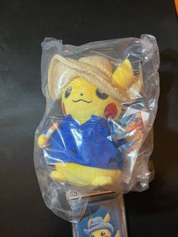 Van Gogh Pikachu Plush and Sleeves