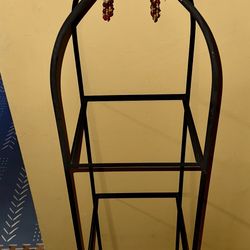 Black Metal Corner Shelf Stand / Plant Stand (Frame Only)